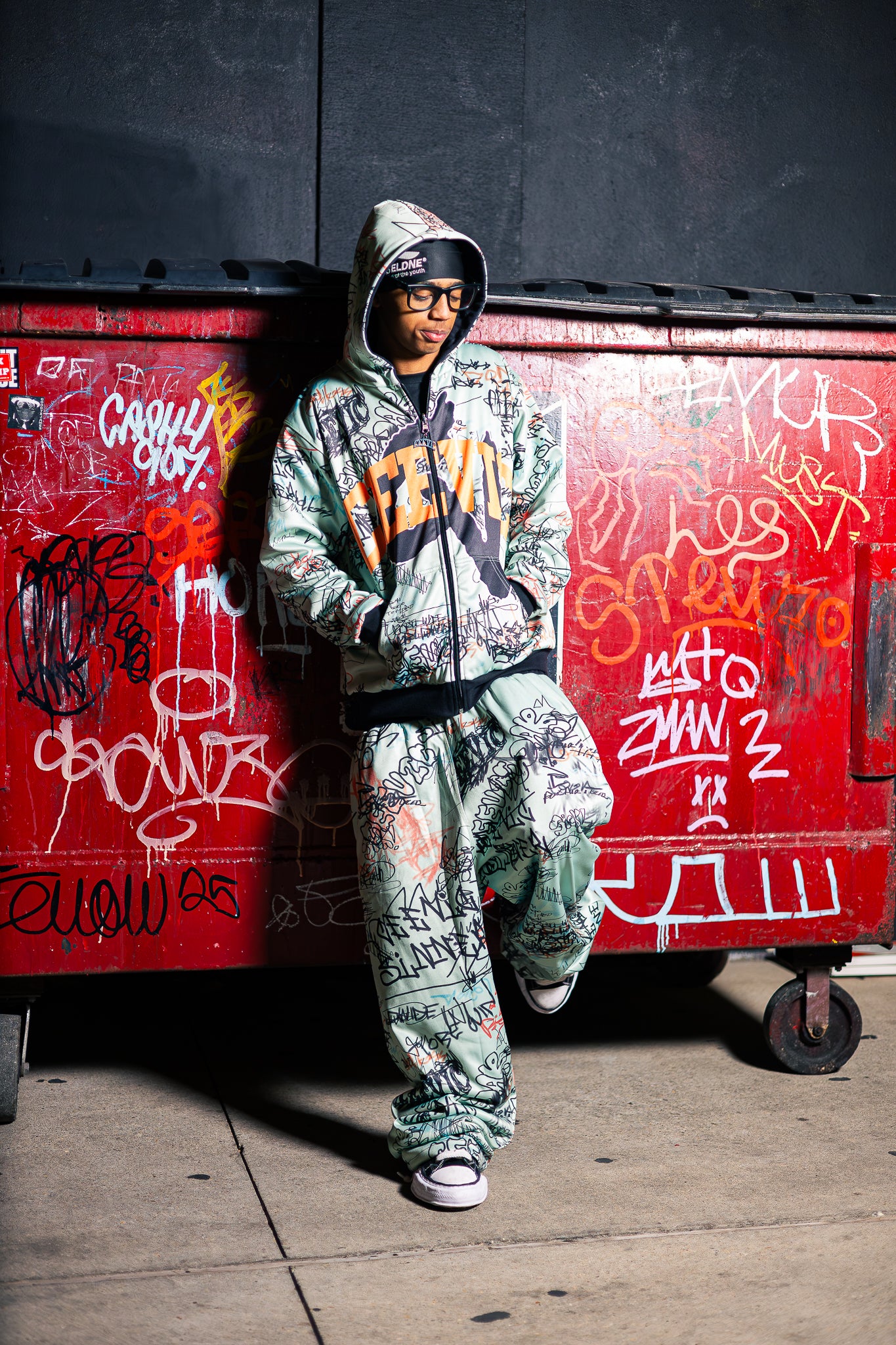 Calligraphy Art Reversible Zip Up