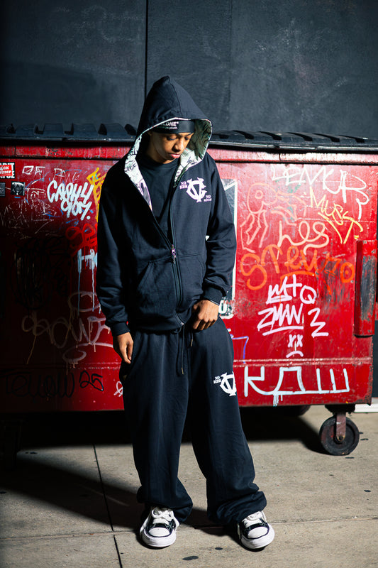 Calligraphy Art Reversible Zip Up